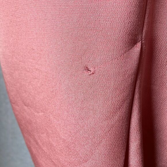 Liz Claiborne Pink Short Sleeved Dress w/ Embroidered Top (Size: 2 Petite) - Picture 9 of 12